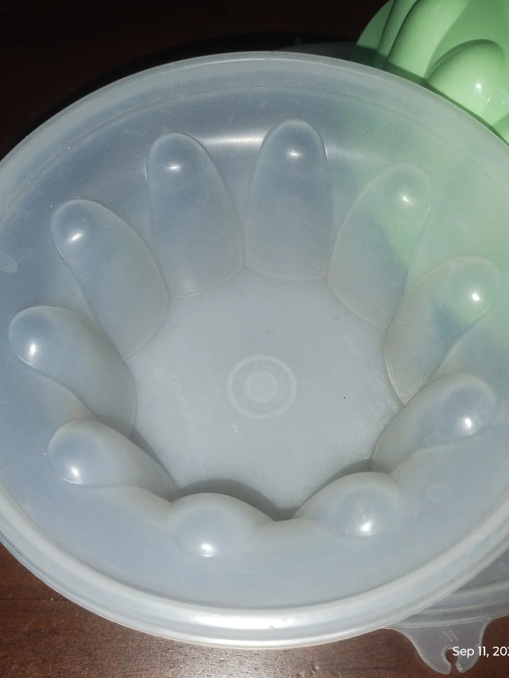 Vintage Mint Green Tupperware 9 Inch Jel-Ring Mold Model #1201